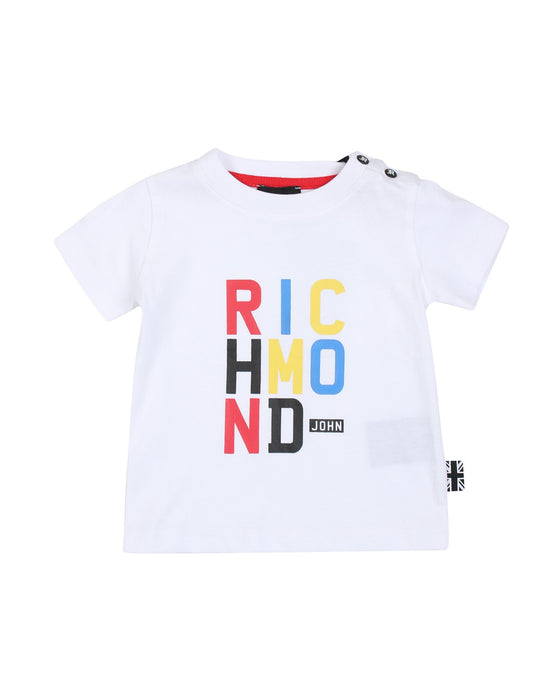 Tshirt Richmond a mezza manica con scritta colorata sul davanti