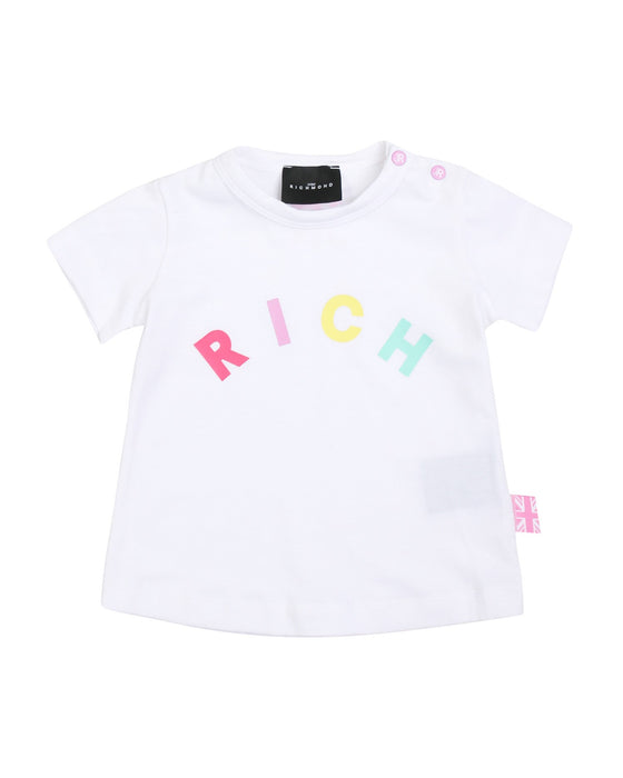 Tshirt Richmond a mezza manica di colore bianco con scritta colorata