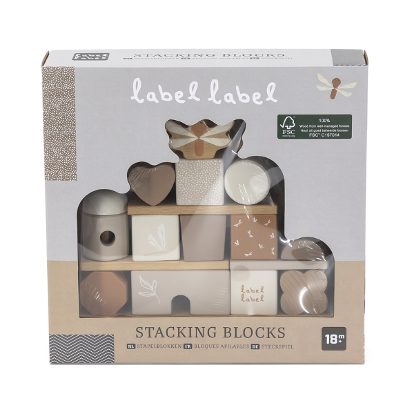 Casetta blocchi impilabili in legno Label Label