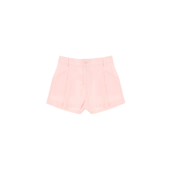 Pantaloncino Dixie di colore rosa con pence e tasche