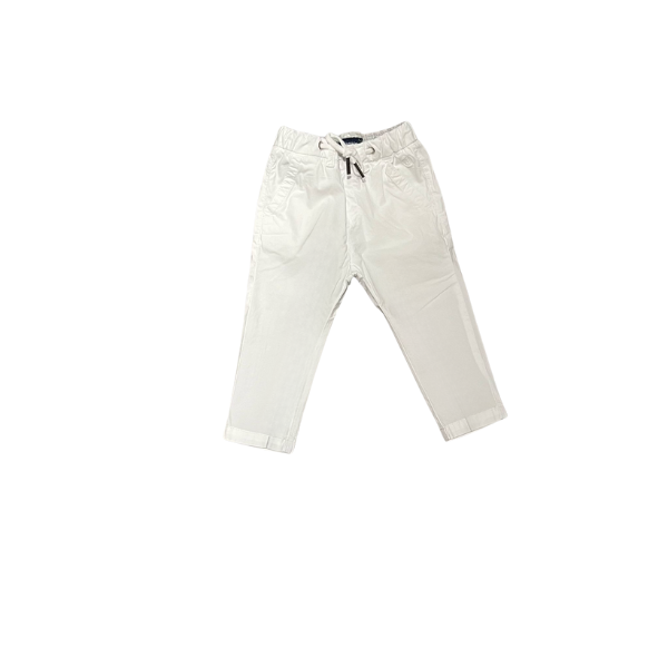 Pantalone Jeckerson di color bianco con coulisse in vita