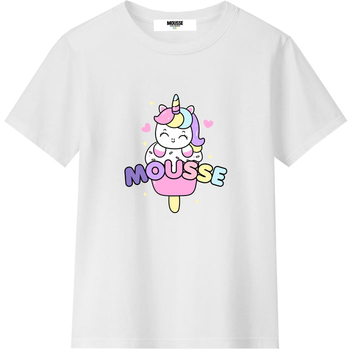 Tshirt Mousse unicorno e gelato