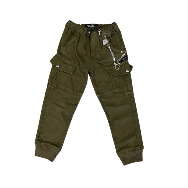 Pantalone Richmond cargo color verde militare