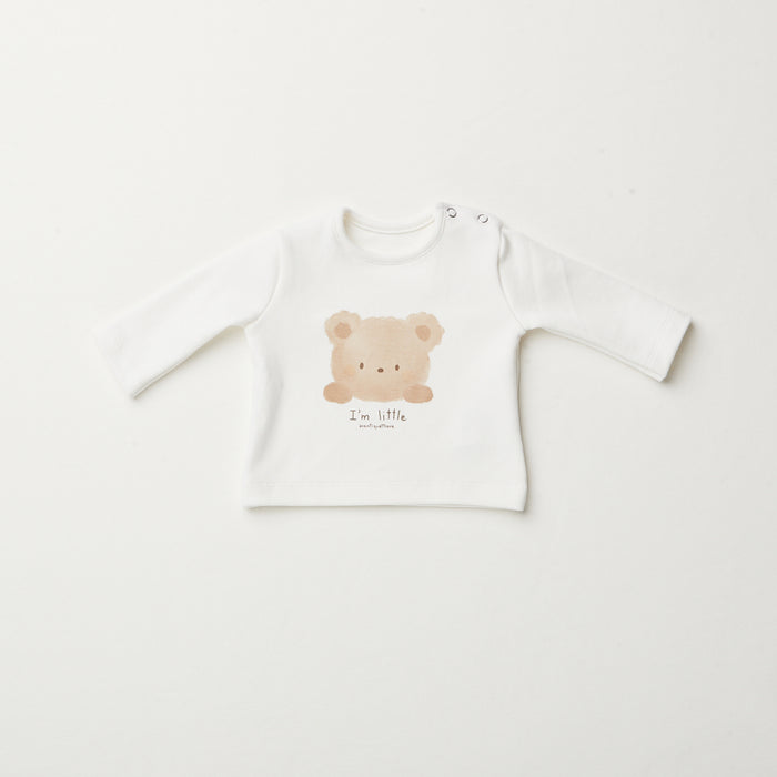 Aventiquattrore tshirt con orso beige sul davanti